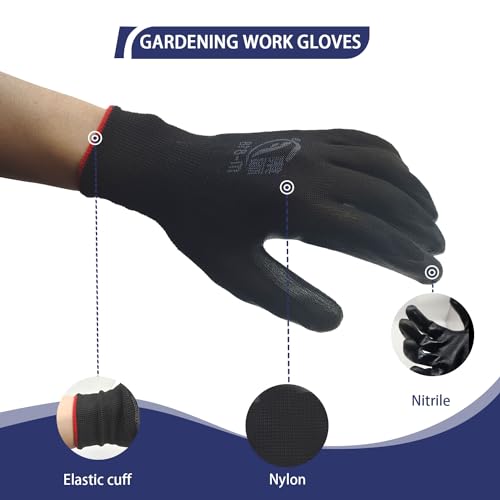 YOUKE OLA 120 Pair Gardening Gloves for Men Women, Breathable Rubb...