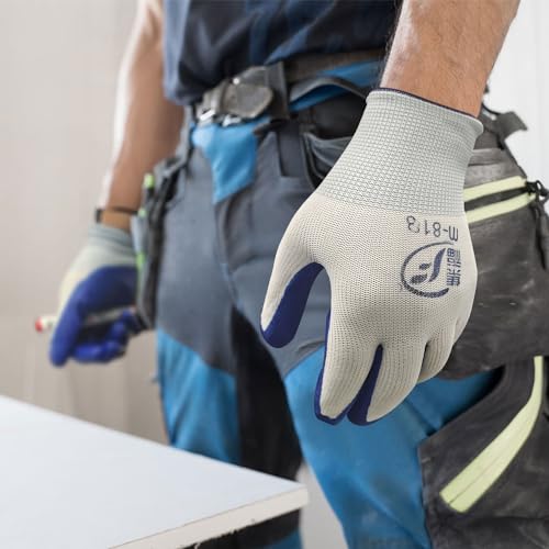 YOUKE OLA 120 Pair Gardening Gloves for Men Women, Breathable Rubb...