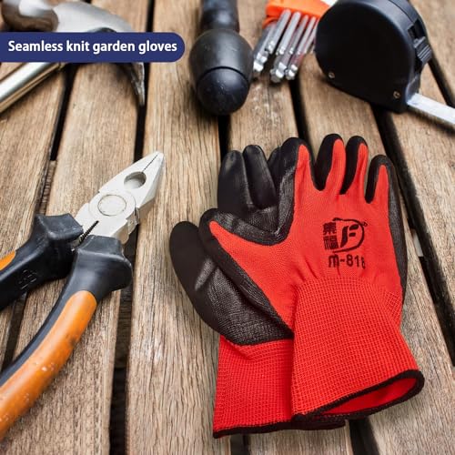 YOUKE OLA 120 Pair Gardening Gloves for Men Women, Breathable Rubb...