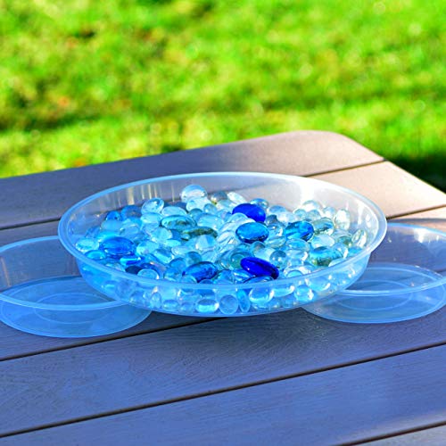 Youngever 21 Pack Clear Plastic Plant Saucers, Thick Heavy Duty Pl...