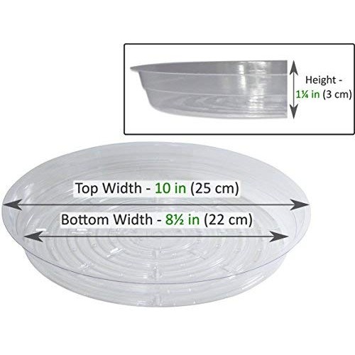 YOUniversal Products 5 Pack of 10 Inch Clear Plastic Plant Saucers...
