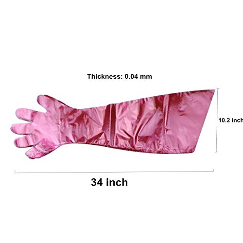 YouU Disposable Soft Plastic Film Gloves Long Arm Examination Arti...