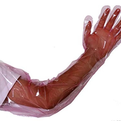 YouU Disposable Soft Plastic Film Gloves Long Arm Examination Arti...
