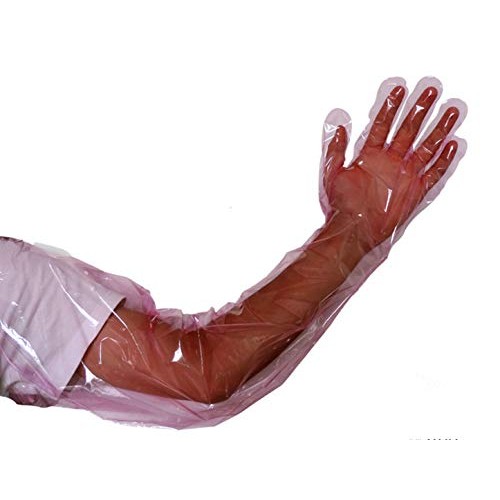 YouU Disposable Soft Plastic Film Gloves Long Arm Examination Arti...