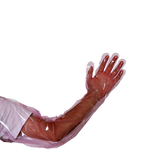 YouU Disposable Soft Plastic Film Gloves Long Arm Examination Arti...