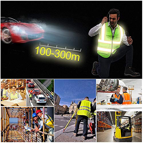 High Visibility Reflective Safety Vest Customize Logo With 5 Pocke...