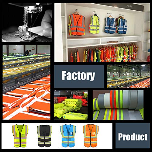 High Visibility Reflective Safety Vest Customize Logo With 5 Pocke...