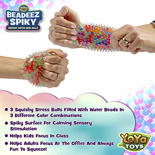 YoYa Toys Beadeez Squishy Stress Balls with DNA Spiky Textures 3-...