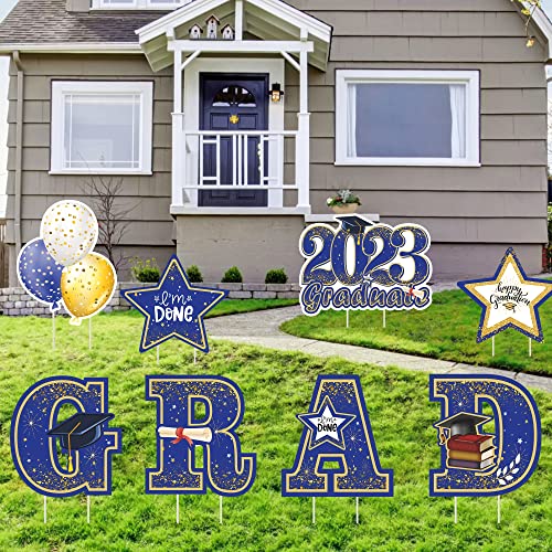 Graduation Yard Sign Decorations 2023, 8 PCS Class of 2023 graduat...