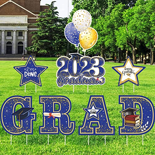 Graduation Yard Sign Decorations 2023, 8 PCS Class of 2023 graduat...