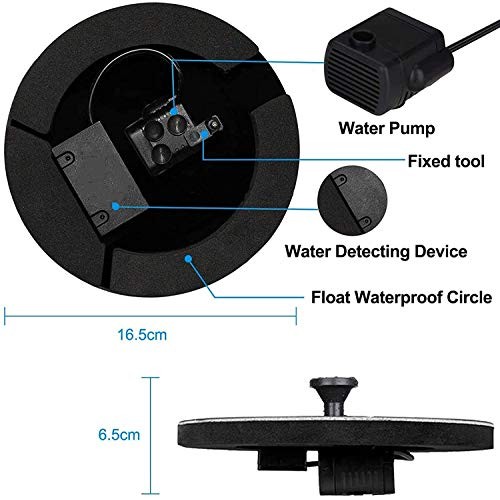 YQLOGY Solar Powered Fountain Pump,Solar Bird Bath Fountain Water ...