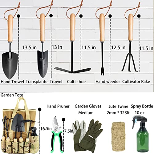 Garden Tool Set Heavy Duty Gardening Tools,13 Piece Alloy Steel Ha...