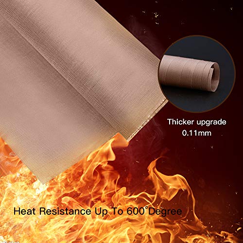 3 Pack PTFE Teflon Sheet for Heat Press Transfer Sheet Non Stick 1...