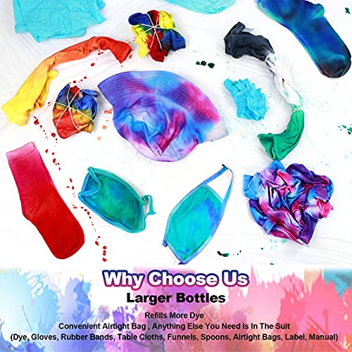 Large Tie Dye Kit for Kids and Adults - 239 Pack Permanent Tie Dye...