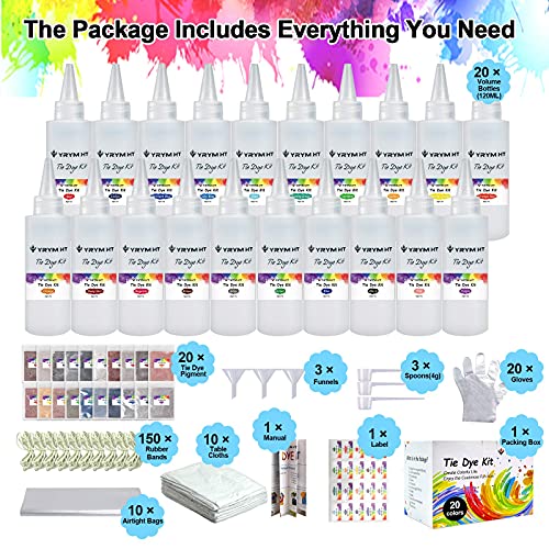 Large Tie Dye Kit for Kids and Adults - 239 Pack Permanent Tie Dye...