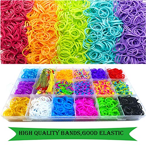 Loom Bands,Rubber Bands for Bracelet Making kit- Includes 6000+ Lo...
