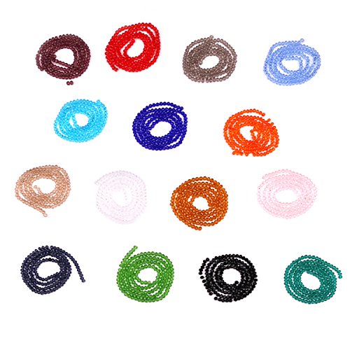 YUANZHIRUN Wholesale Faceted Glass Crystal Beads Strand 15 Colors ...