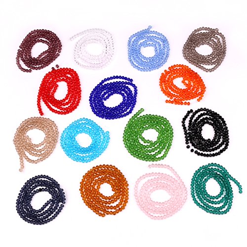 YUANZHIRUN Wholesale Faceted Glass Crystal Beads Strand 15 Colors ...