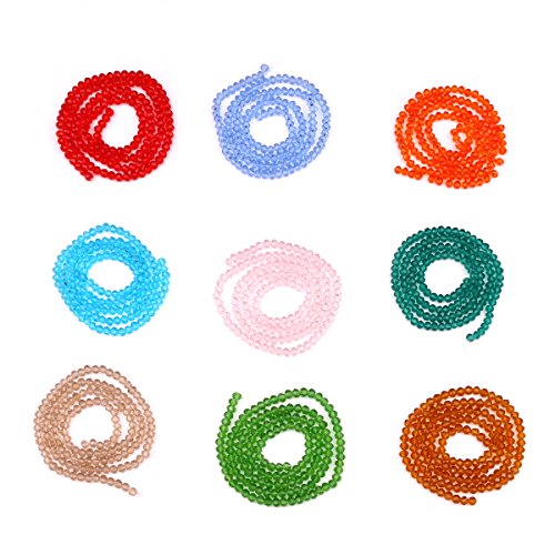 YUANZHIRUN Wholesale Faceted Glass Crystal Beads Strand 15 Colors ...