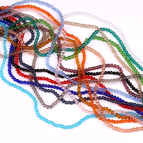 YUANZHIRUN Wholesale Faceted Glass Crystal Beads Strand 15 Colors ...