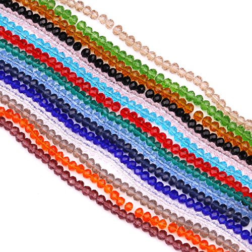 YUANZHIRUN Wholesale Faceted Glass Crystal Beads Strand 15 Colors ...