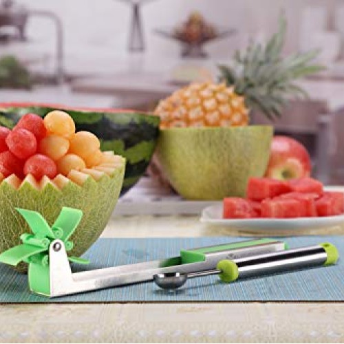 Yueshico Stainless Steel Watermelon Slicer Cutter Knife Corer Frui...