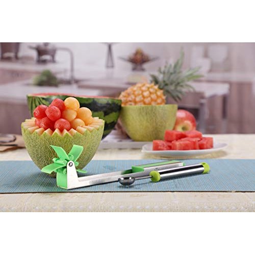 Yueshico Stainless Steel Watermelon Slicer Cutter Knife Corer Frui...