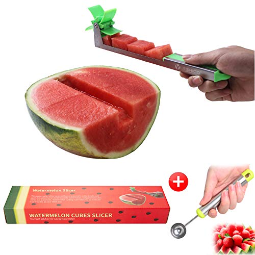 Yueshico Stainless Steel Watermelon Slicer Cutter Knife Corer Frui...