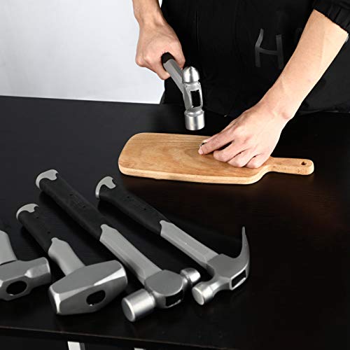 5-Piece Hammer Set With Fiberglass Handle16 oz Ball Pein Hammer, ...