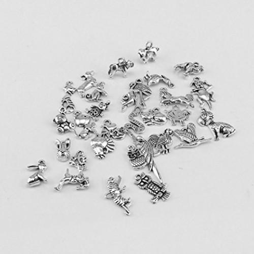 yueton Approx 60pcs DIY Assorted Animal Pattern Pedants Charms for...