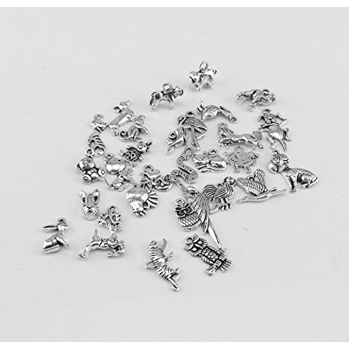 yueton Approx 60pcs DIY Assorted Animal Pattern Pedants Charms for...