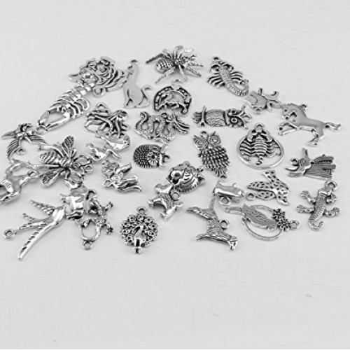 yueton Approx 60pcs DIY Assorted Animal Pattern Pedants Charms for...