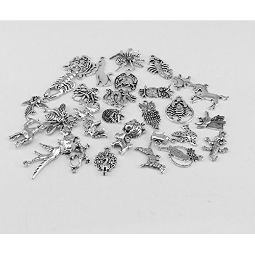 yueton Approx 60pcs DIY Assorted Animal Pattern Pedants Charms for...