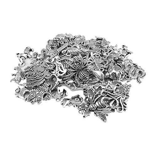 yueton Approx 60pcs DIY Assorted Animal Pattern Pedants Charms for...