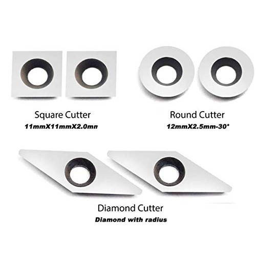YUFUTOL Carbide Woodturning Tool Mini Size 3 Piece Set Includes ...