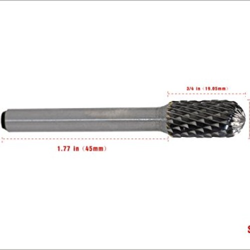 YUFUTOL SC-3 Tungsten Carbide Burr Cylinder Ball Nosed Shape Doubl...