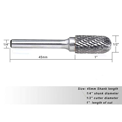 YUFUTOL SC-5 Tungsten Carbide Burr Cylinder Shape with Radius End ...
