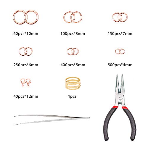 1500pcs Open Jump Rings and Lobster Clasps Jewelry Repair Tools Ki...