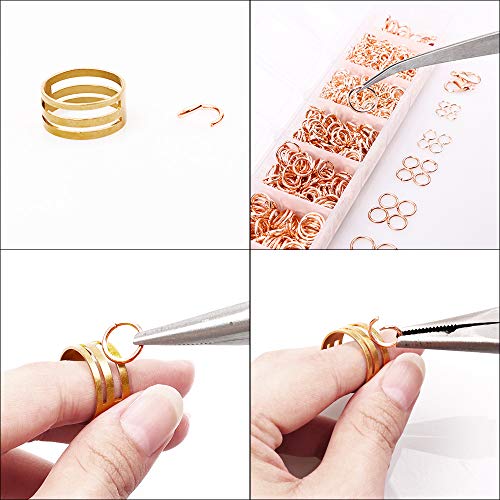 1500pcs Open Jump Rings and Lobster Clasps Jewelry Repair Tools Ki...