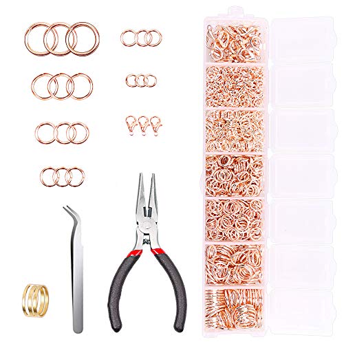 1500pcs Open Jump Rings and Lobster Clasps Jewelry Repair Tools Ki...