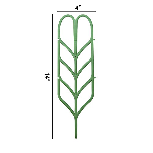 Yugust Garden Trellis,9 Pack Plastic Leaf Shape Plant Climbing Tre...