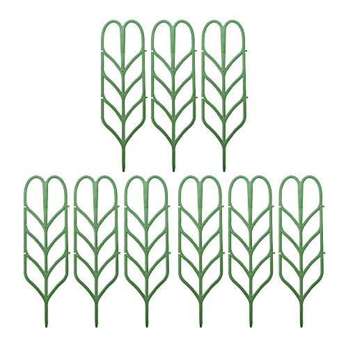 Yugust Garden Trellis,9 Pack Plastic Leaf Shape Plant Climbing Tre...