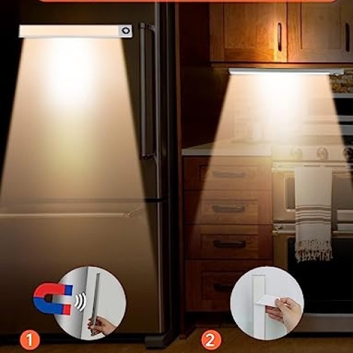 72 Led Under Cabinet Lights,11.8inch 3 Colors Motion Sensor Light,...