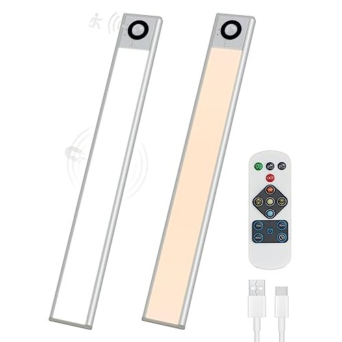 72 Led Under Cabinet Lights,11.8inch 3 Colors Motion Sensor Light,...