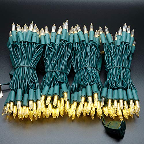 UL Certified Warm White LED Christmas String Lights, 66 Feet 200 L...