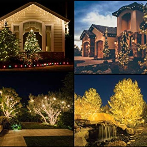 UL Certified Warm White LED Christmas String Lights, 66 Feet 200 L...