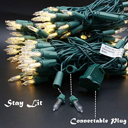 UL Certified Warm White LED Christmas String Lights, 66 Feet 200 L...