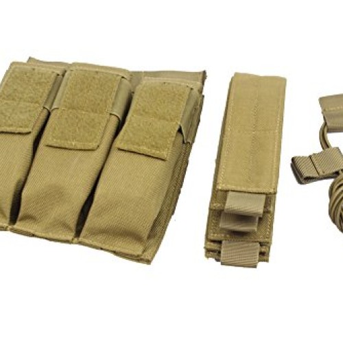 Yunshao Tactical Triple Mag Pouch TAN
