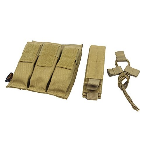 Yunshao Tactical Triple Mag Pouch TAN