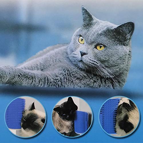 yuntop 2 Pack Softer Cat Corner Self Groomer with Catnip Wall Corn...